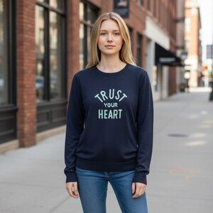Old Navy “Trust Your Heart” Graphic Knit Sweater